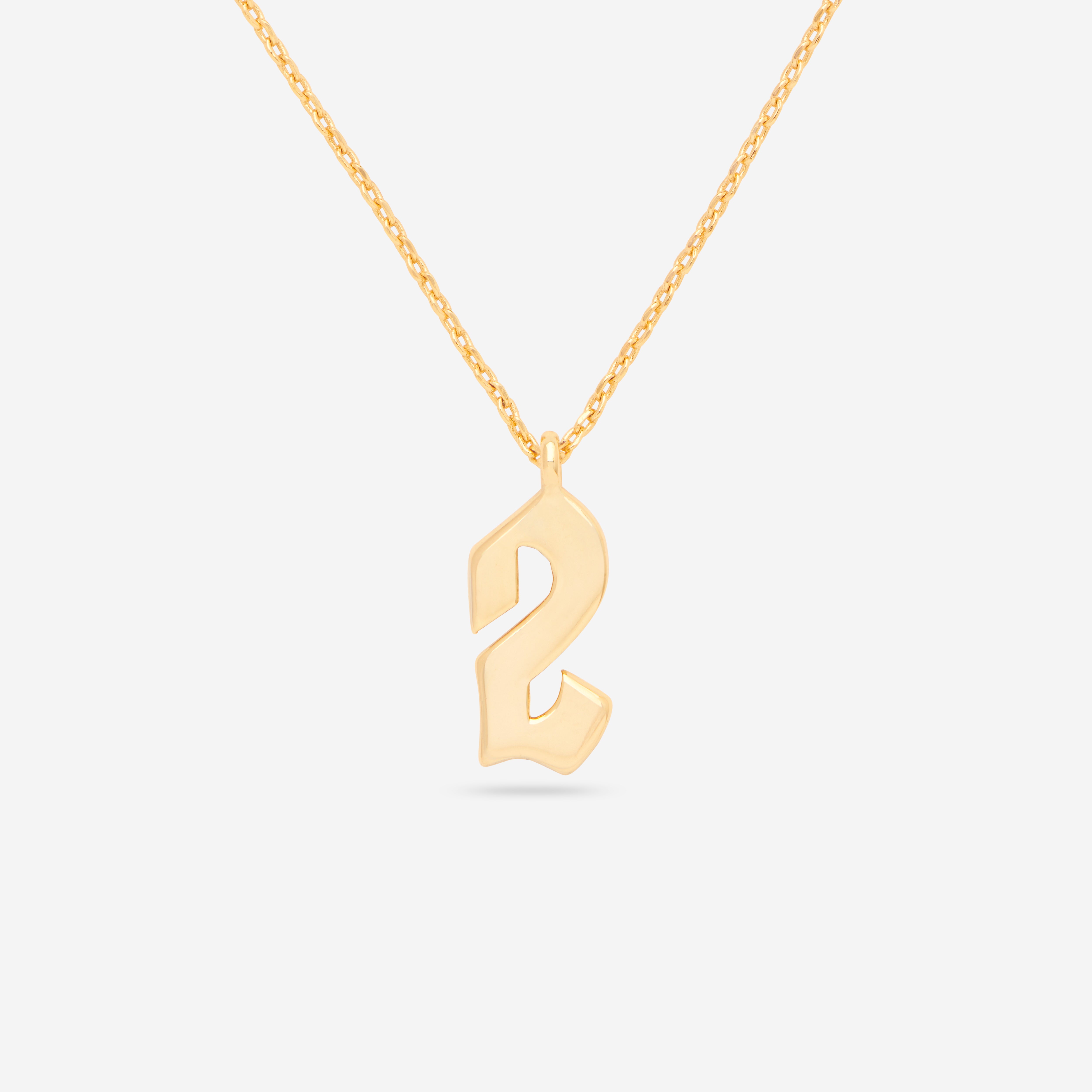 Number 2 Pendant Necklace