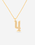 Number 4 Pendant Necklace