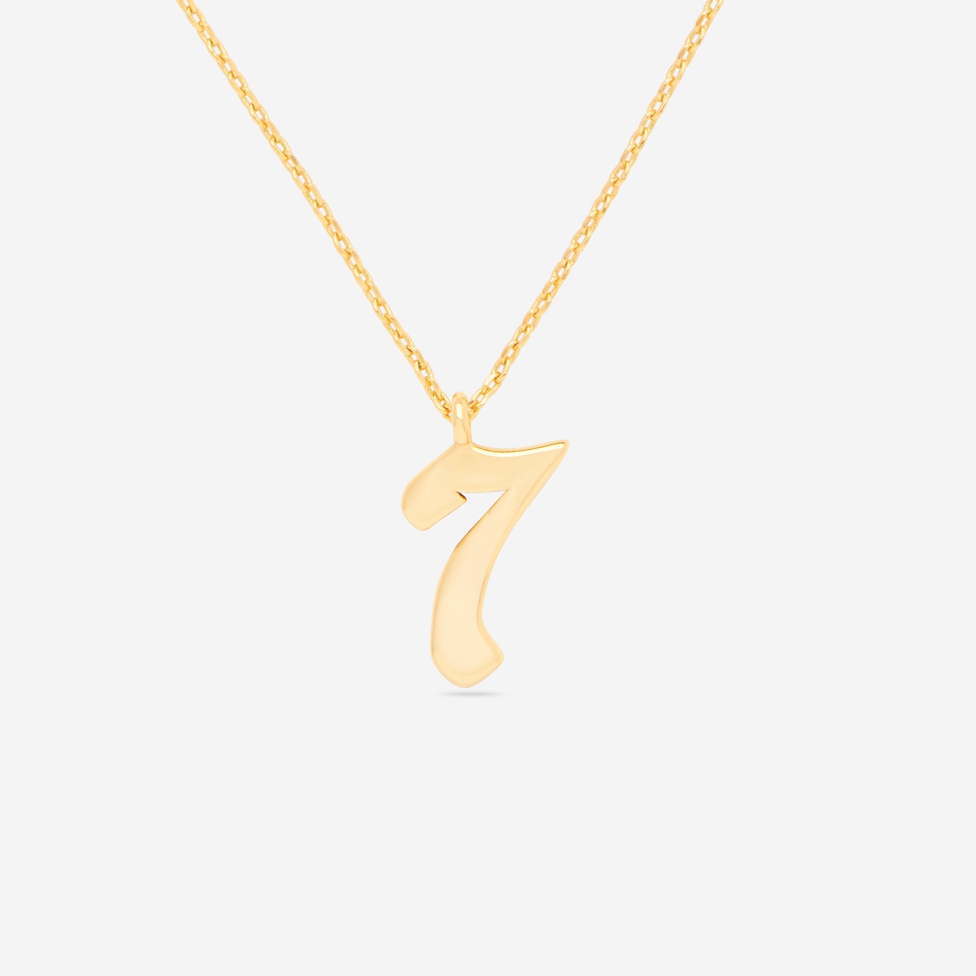 Number 7 Pendant Necklace