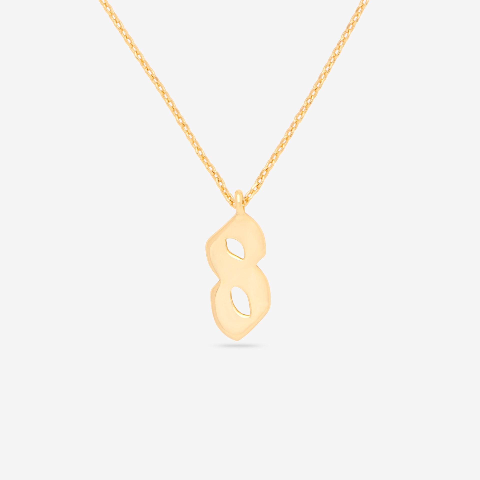 Number 8 Pendant Necklace
