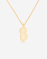Number 8 Pendant Necklace