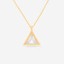 Triangle Pendant  CZ Necklace