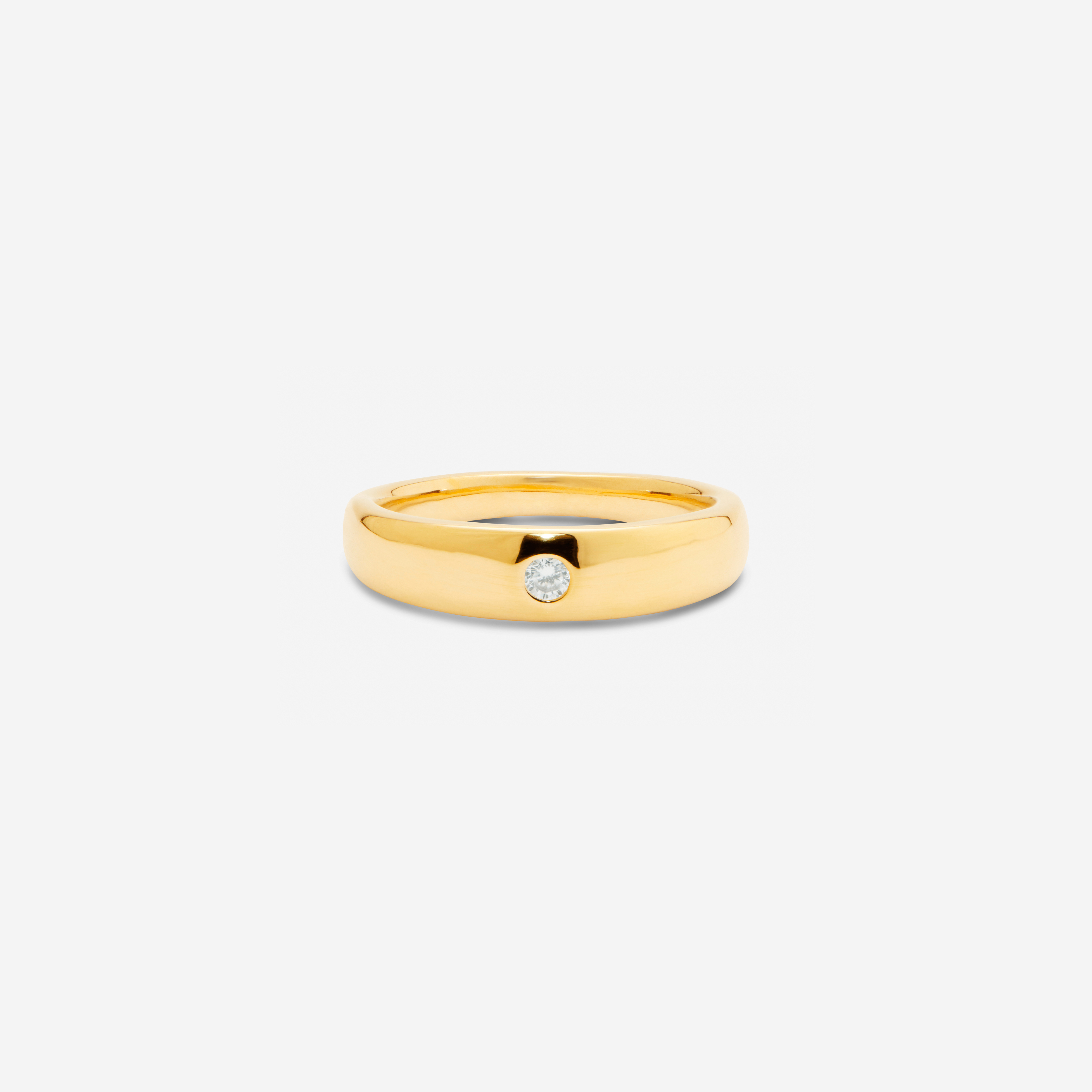 Mini Dome round CZ Ring