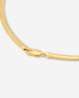 MÉGA Omega 4 Necklace in gold vermeil—4 mm-wide sterling chain (16″ or 18″), lobster clasp, polished and wearable.