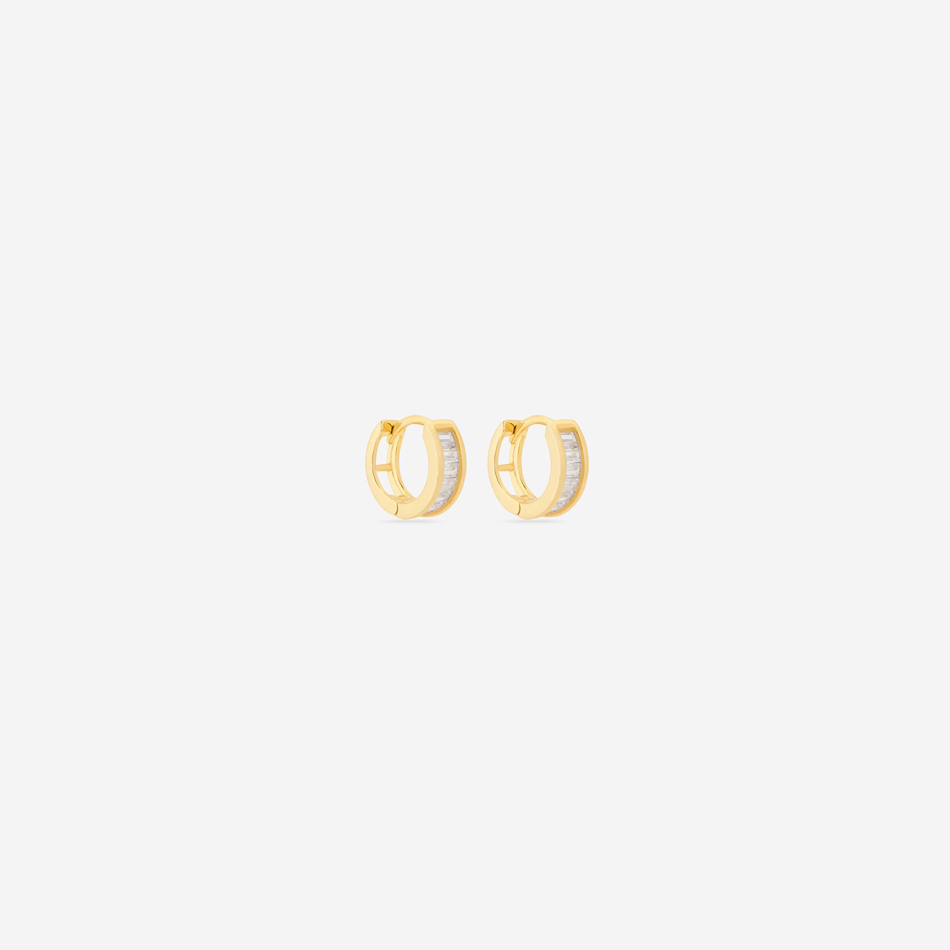 Zircon Huggie Earrings
