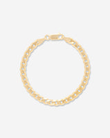 MÉGA Small Curb Bracelet in gold vermeil—7″ Italian 5 mm curb-link chain, lobster clasp, 9.08 g.