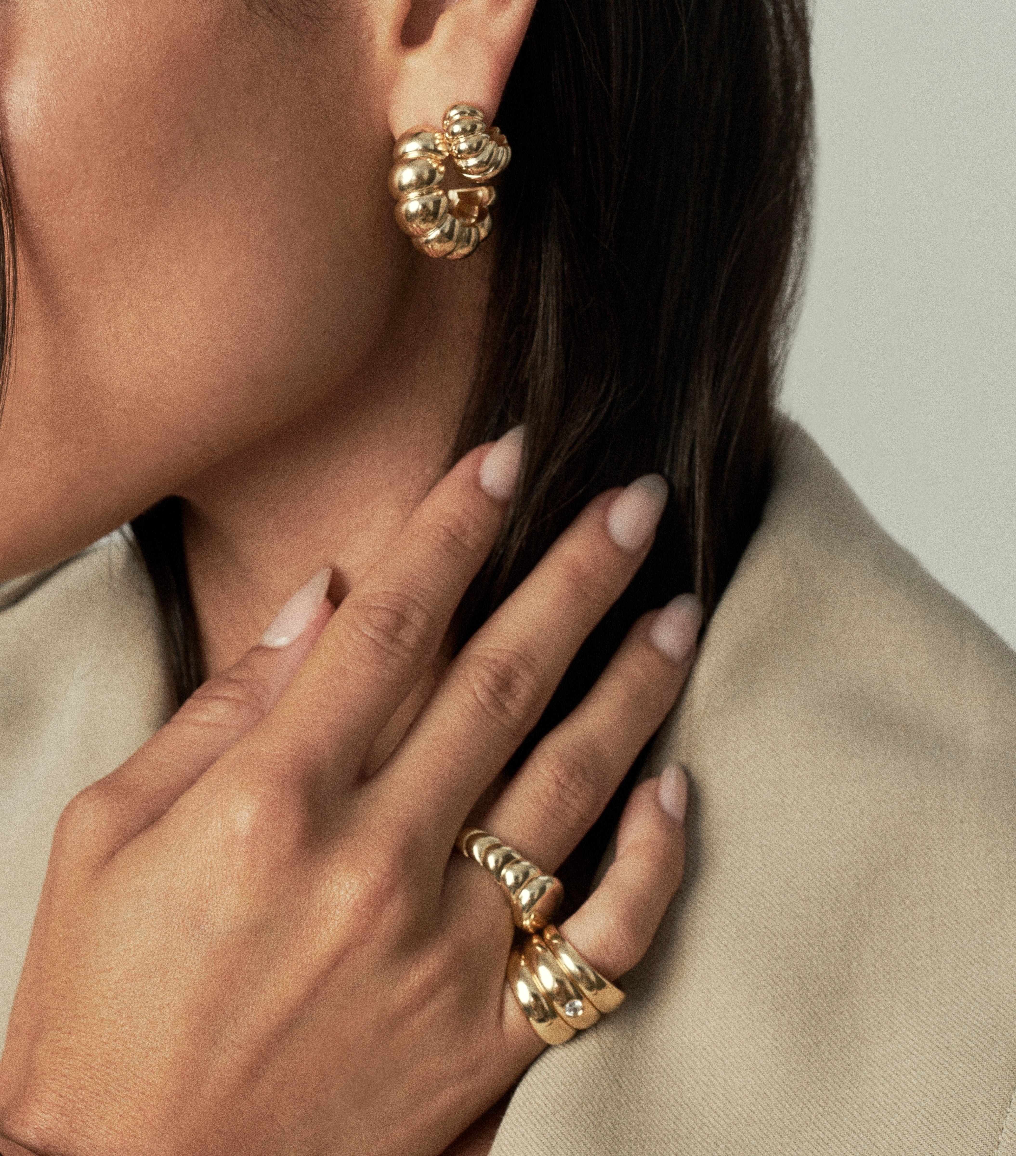 Trip Pinky Stack | Gold Vermeil Sterling Pinky Ring Duo | MÉGA Jewelry