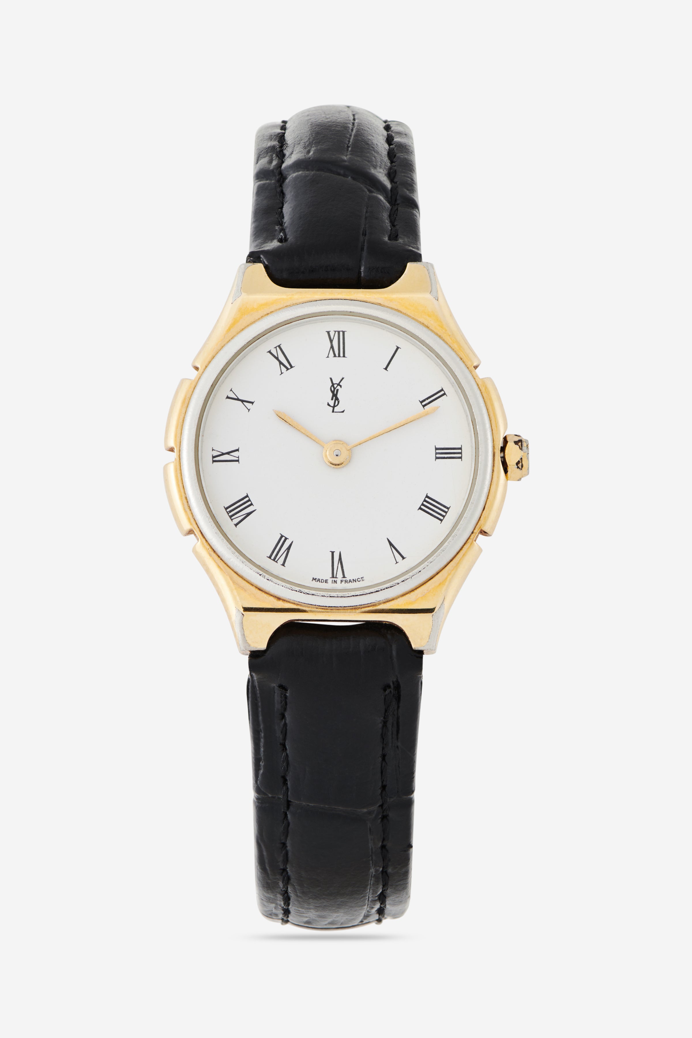 Yves Saint Laurent Vintage Gold 24mm Roman Quartz Watch