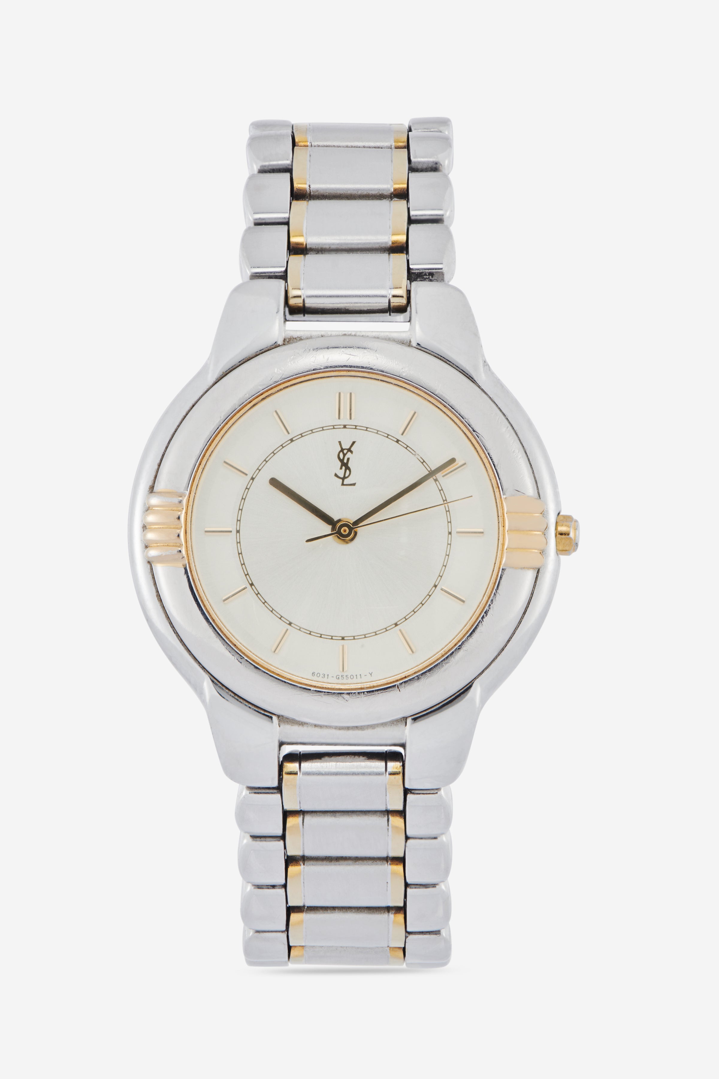 Yves Saint Laurent Quartz Watch – Silver & Two Tone 7 Inch