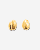 Discover the ￼ Brioche Earrings by MÉGA Jewelry—oversized, sculptural hoops available in 14k gold or sterling silver vermeil. A bold statement piece for any jewelry collection.