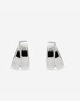 MÉGA Chunky Double Hoop Earrings in gold vermeil—two bold hoops (25 mm × 15 mm), stainless-steel posts, lightweight 5.99 g.