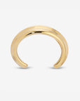 MÉGA Simone Cuff in gold vermeil—brass tapered cuff 42.5 mm to 14.3 mm wide, 11.7 mm tall, 51 g.