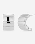 Chunky sculptural hoop earrings with a bold, rounded silhouette – lightweight and easy to wear daily